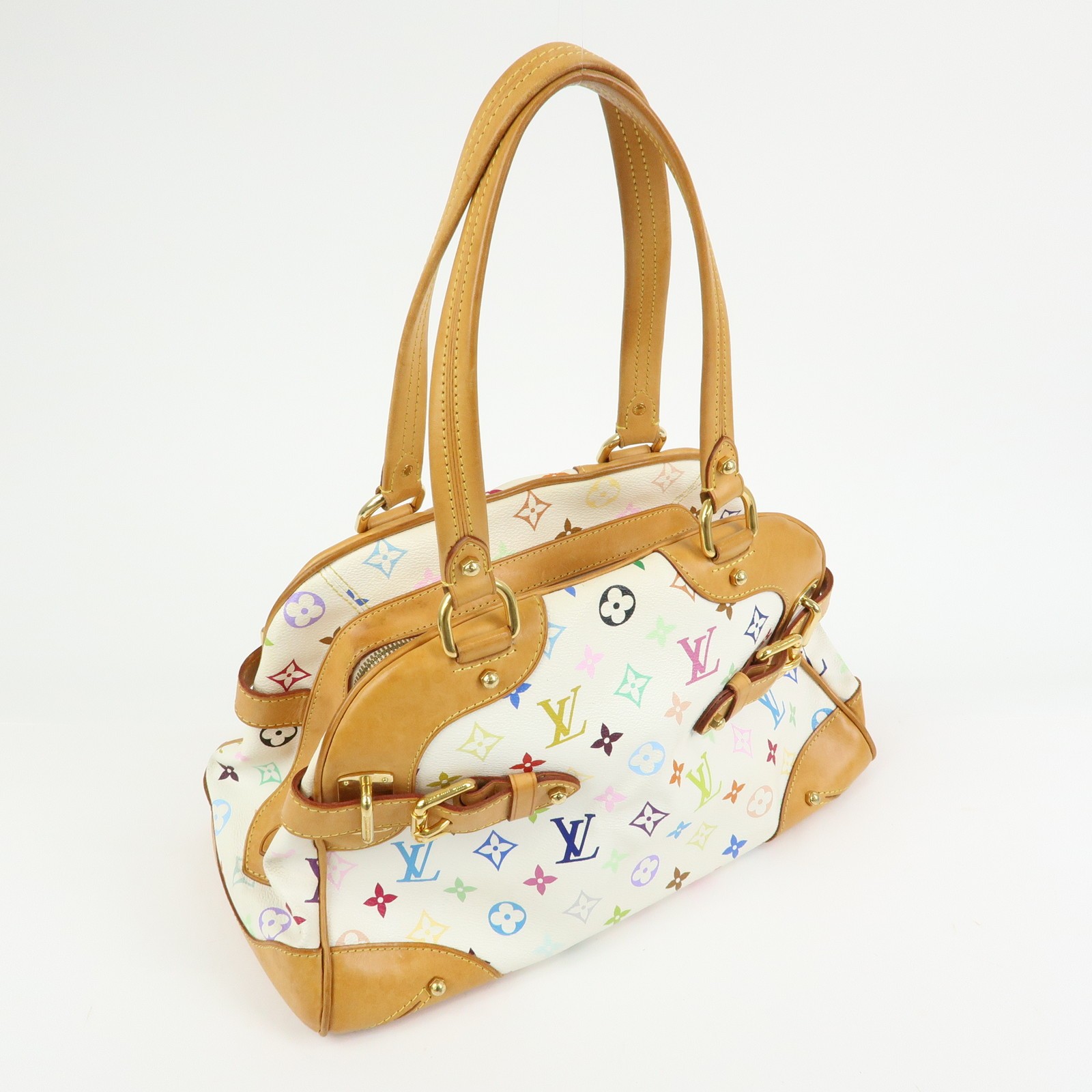 Louis Vuitton Monogram Multicolor Claudia Hand Bag Blanc M40193 Auth Used F/S