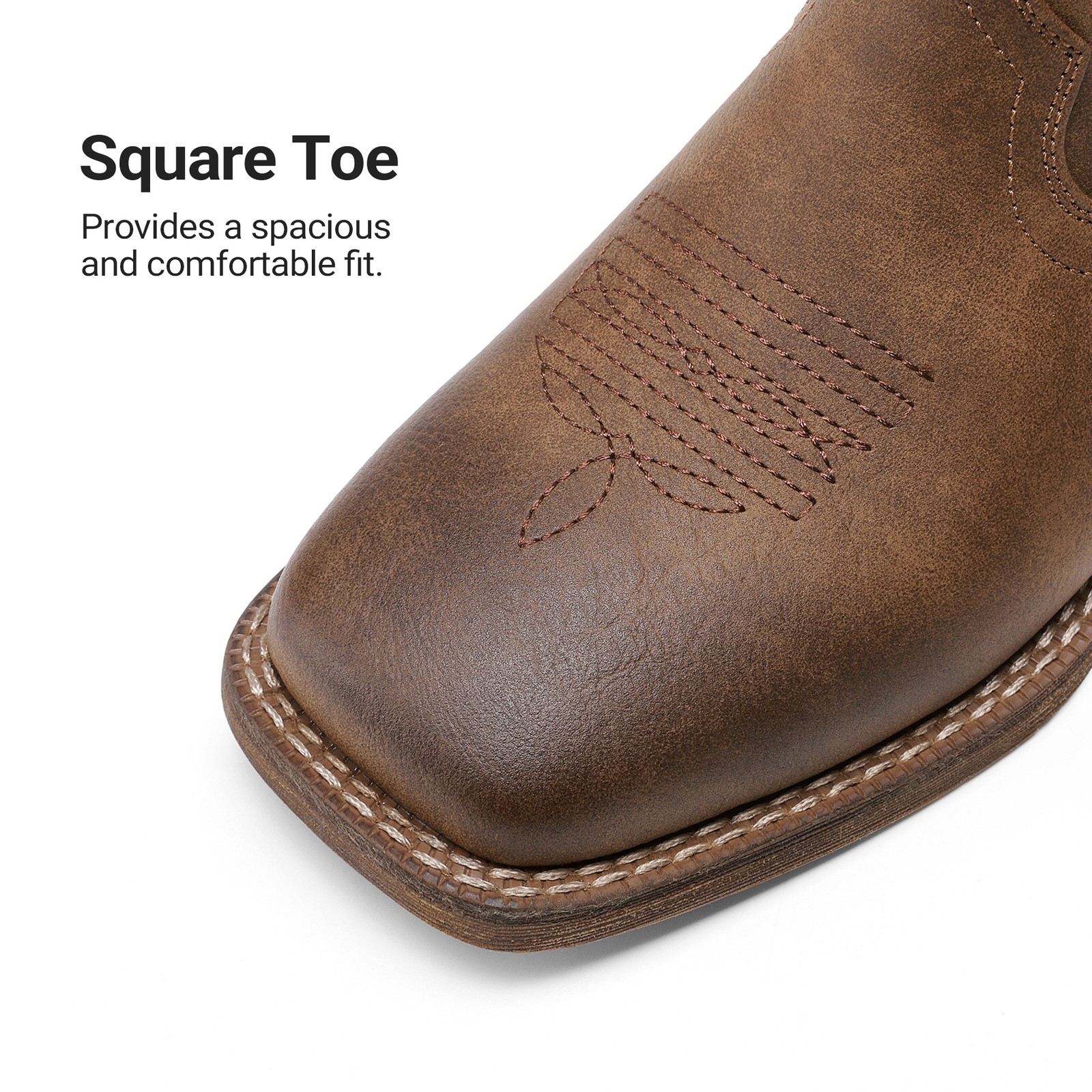 Cowboy Cowgirl Boots for Women Wide Square Toe Western Mid Calf Boots