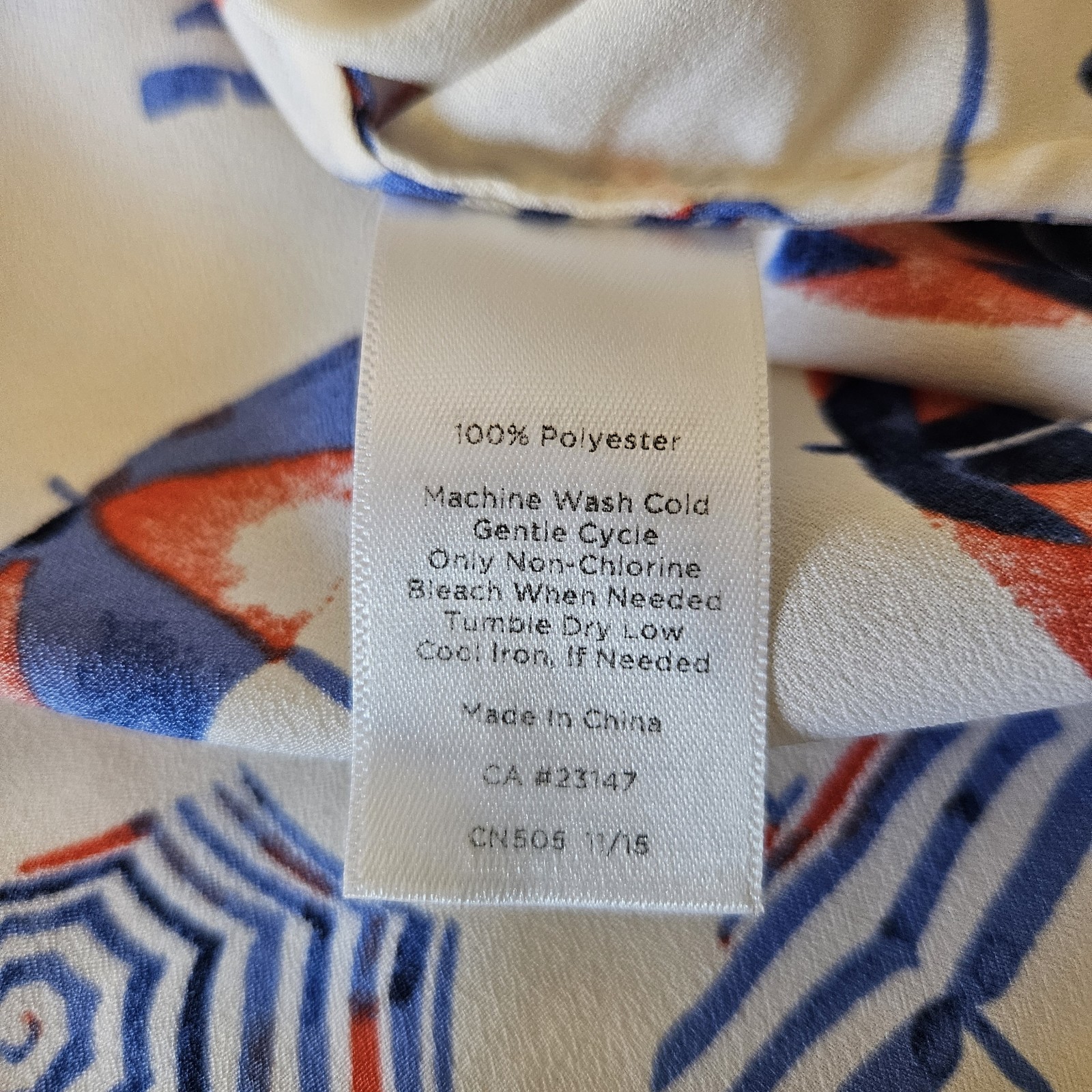Talbots Petite PS Umbrella Print Blouse Cap Sleeve Nautical Beach Top Small