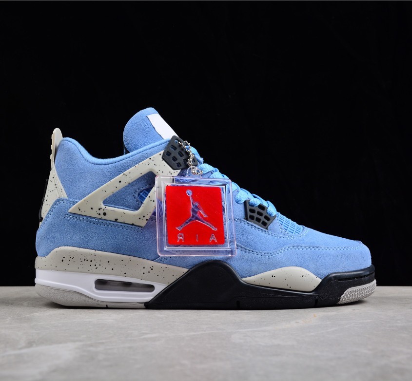 US Siez 7-12 Jordan 4 Retro “University Blue” Basketball Shoes for Men’s Shoes.