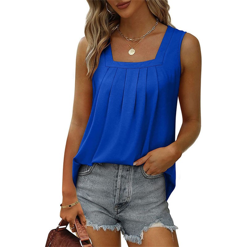 Plus Size Womens Casual Cami Vest Tops Ladies Summer Sleeveless Loose Tee Shirts