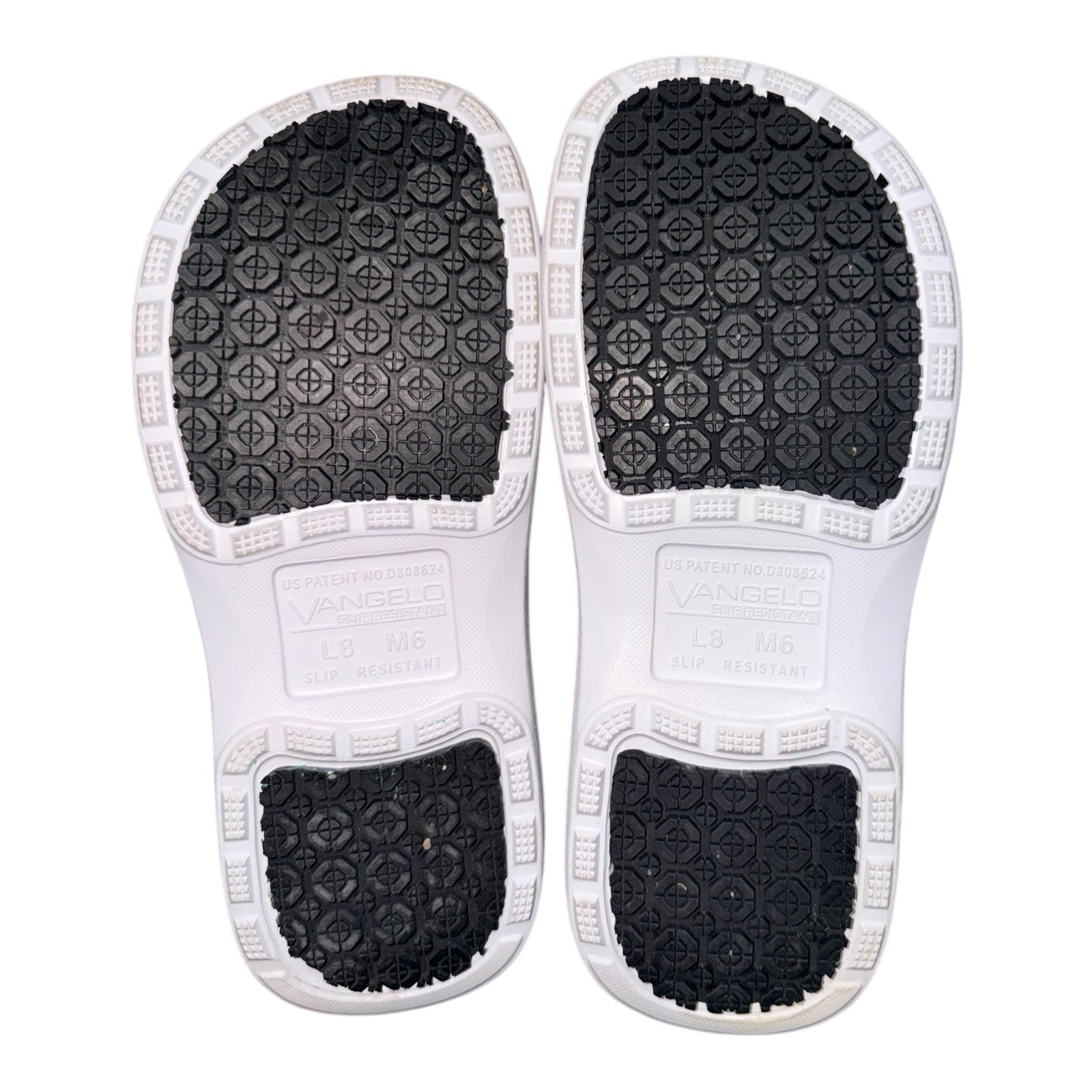 VANGELO SLIP RESISTANT WITH ORTHOLITE PROFESSIONAL CLOGS UNISEX WHITE SIZE W8-M6