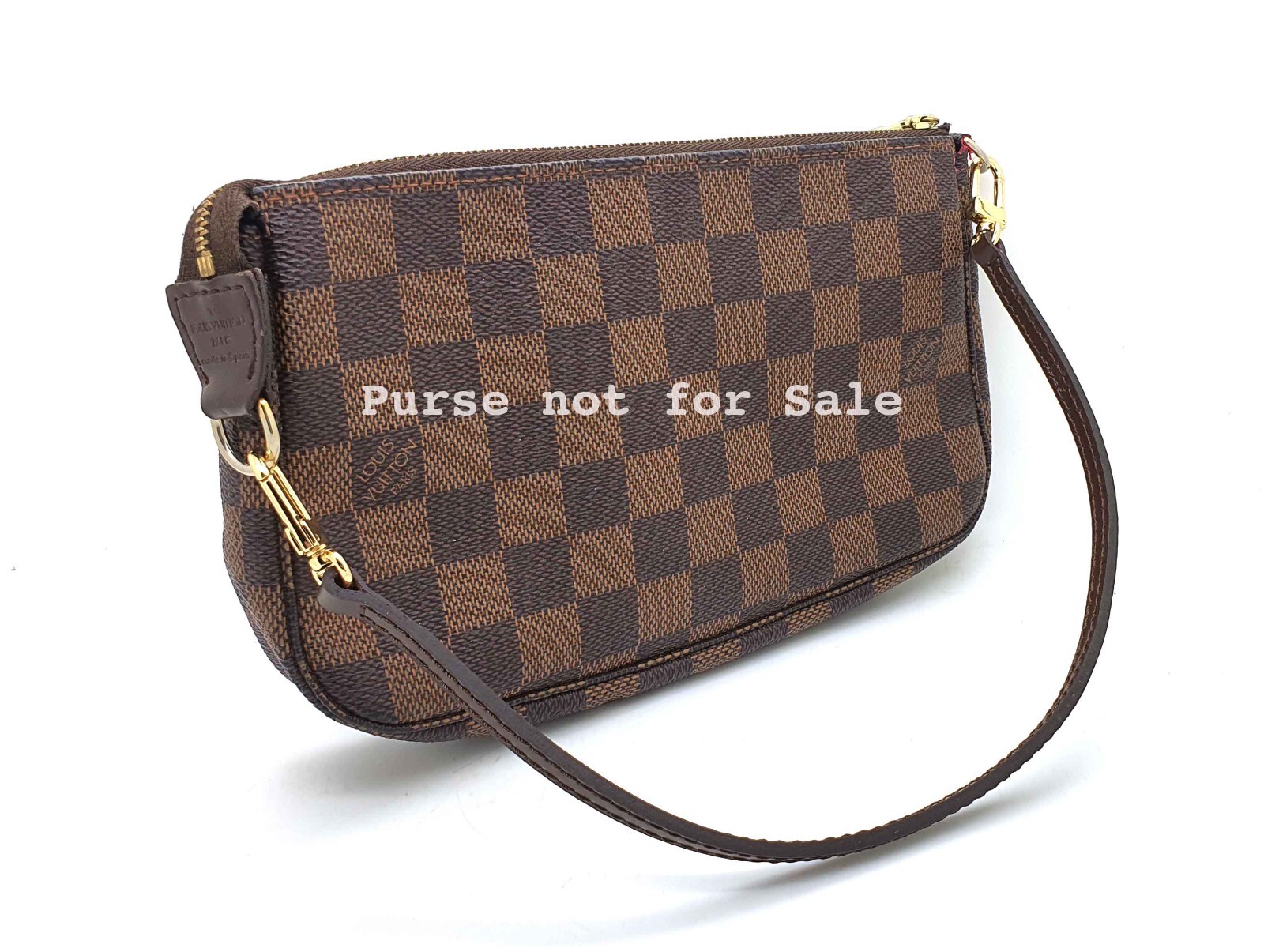duyp Vachetta Short Leather Strap for Pochette Accessoires mini pouch purse bag
