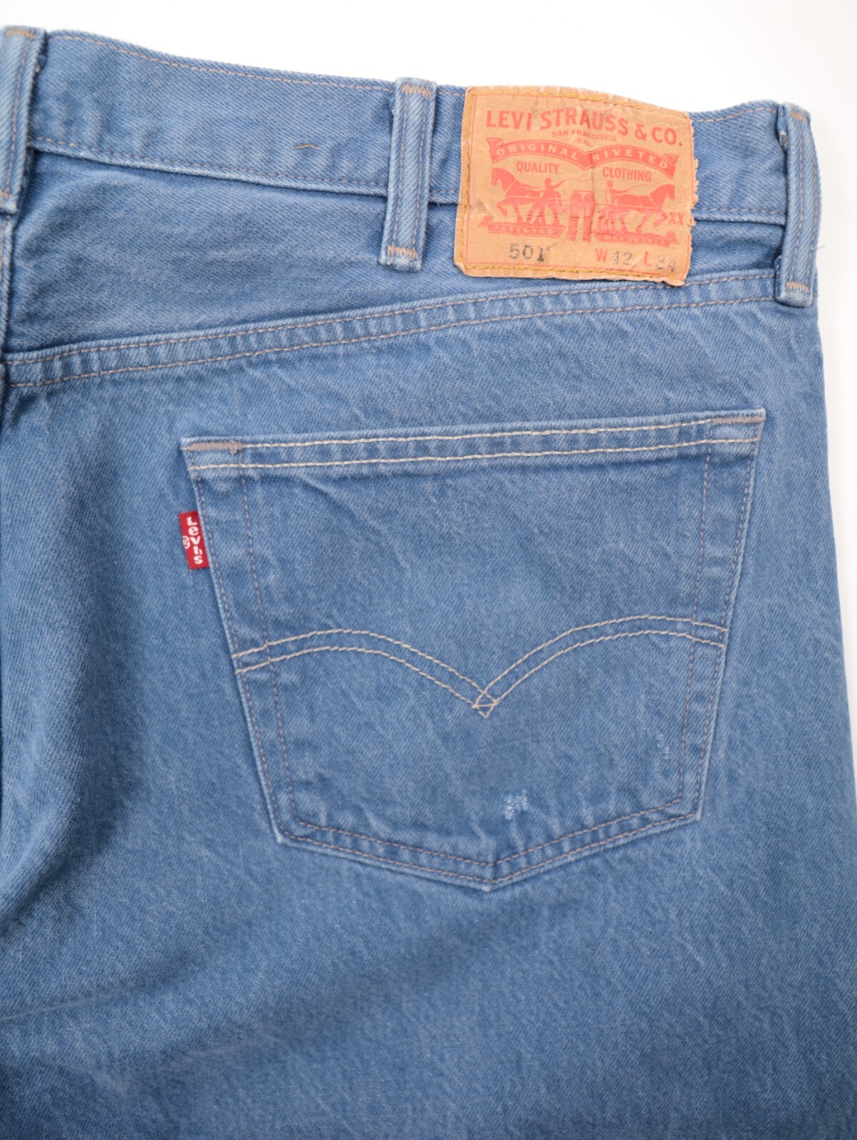 Levi’s 5 Jeans Size 42/34 Shrink To Fit 40/31 STF Vintage 005011404 1404 Indie