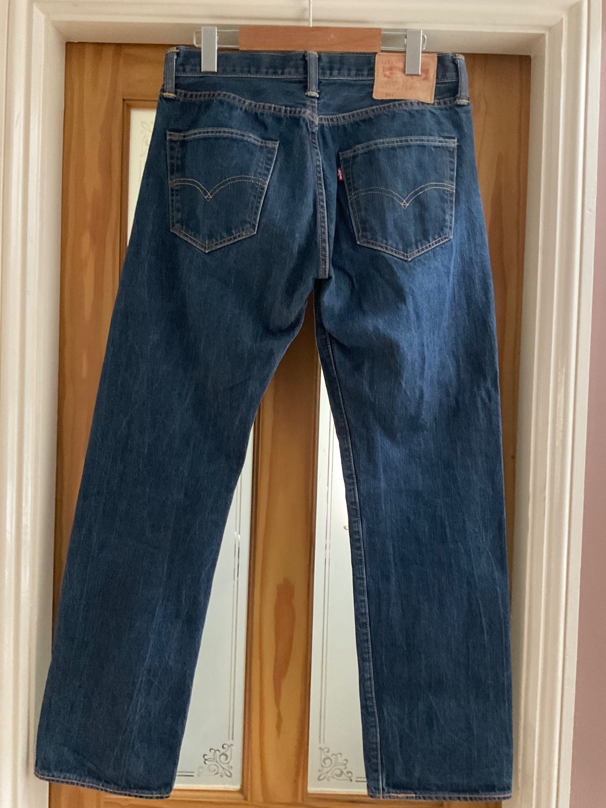Levi’s 501 Dark Blue Button Fly Denim Jeans W32 L32 Mens