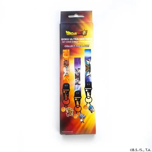 Dragonball Super Goku Ultra Instinct Keychain & Wrist Strap Bundle