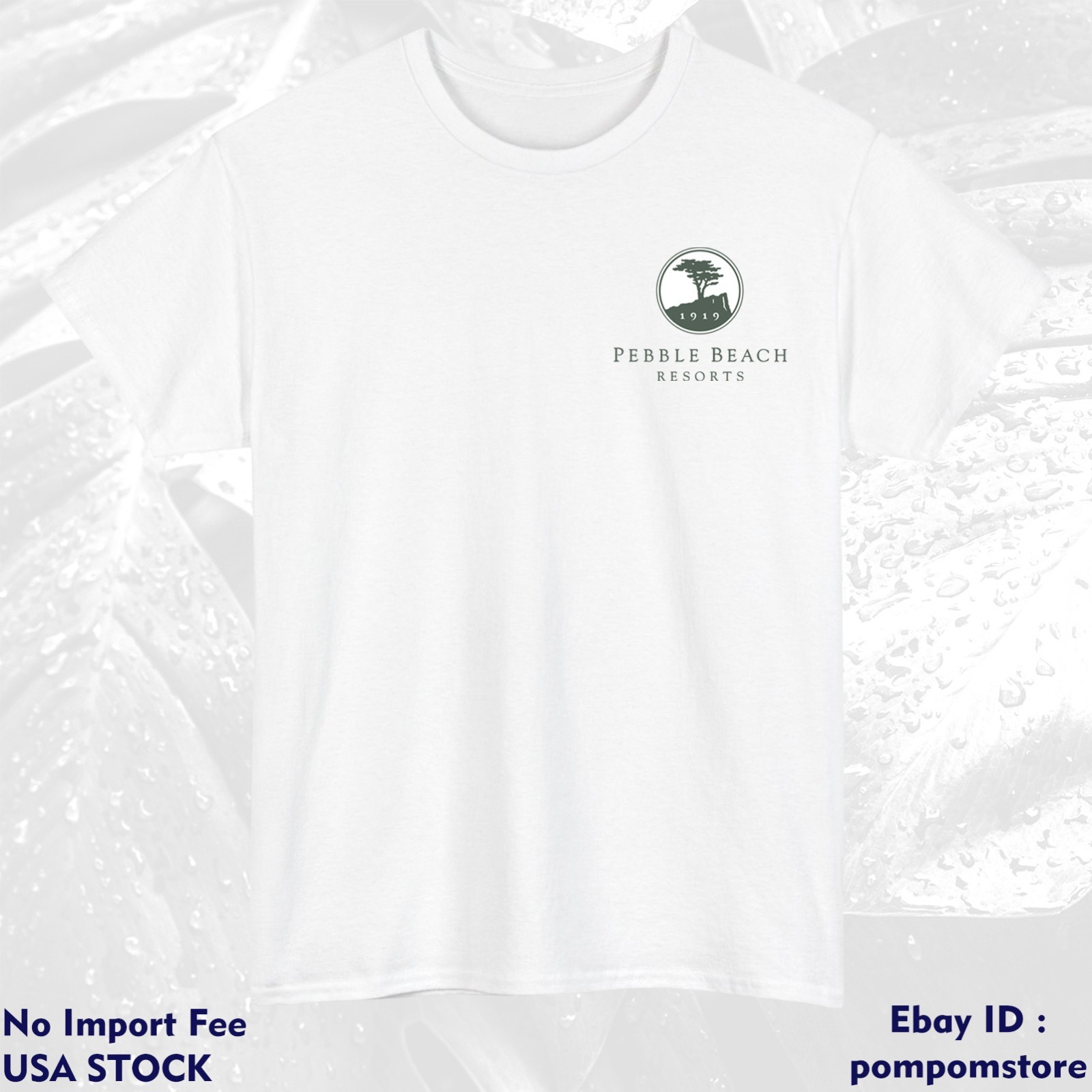 Pebble Beach Golf Club Logo Cotton Colors S M L XL 2XL 3XL – 5XL Made In USA