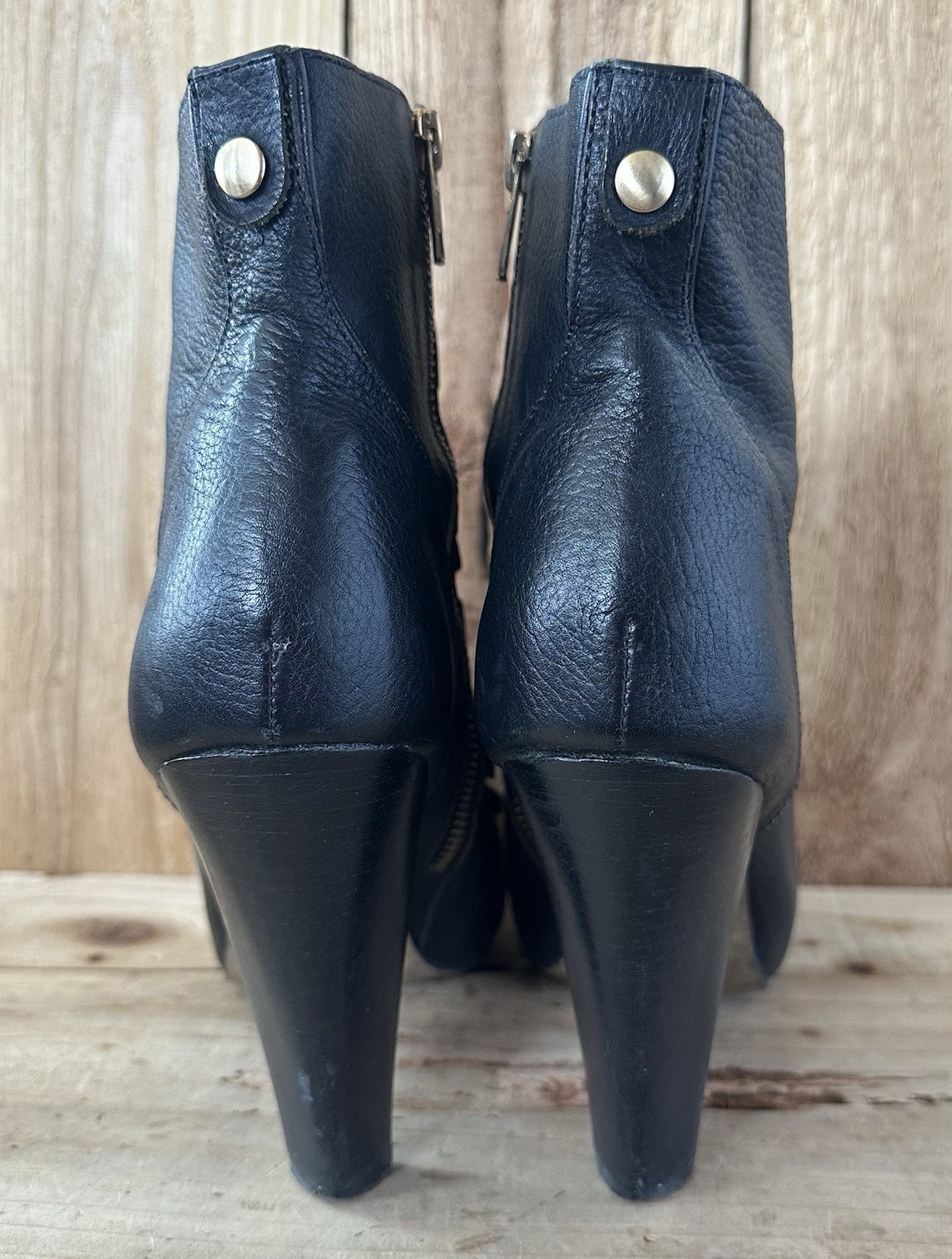 Cynthia Vincent Steampunk Heeled Shoes Sz 7.5 Grunge Hipster Victorian Black