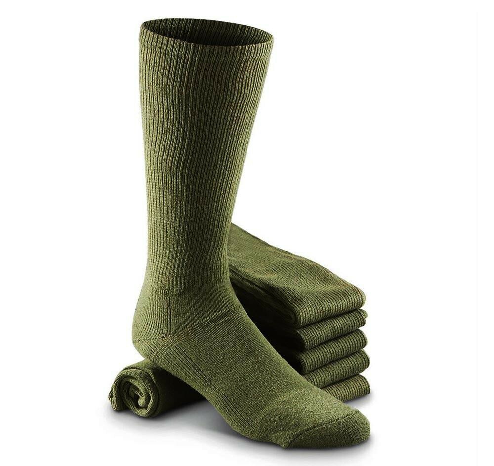 NEW US Military Issue Green Cushion Boot Socks BASIC TRAINING ISSUE ALL SIZES