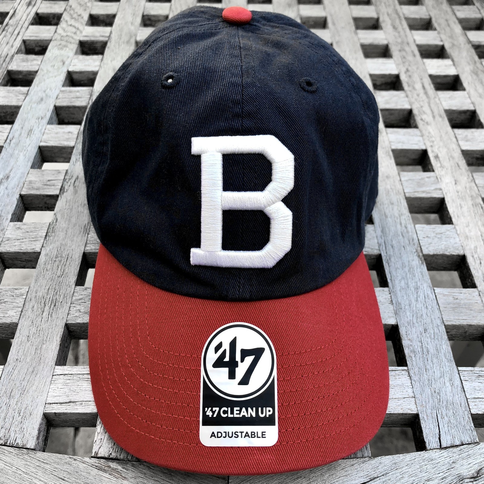 Atlanta Boston Braves VTG Logo 47 Brand Clean Up 2 Tone Adjustable Cap Hat