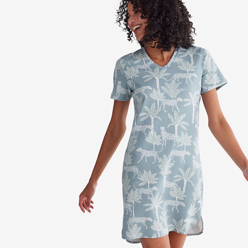 Printed Pima Cotton Women’s Nightgown