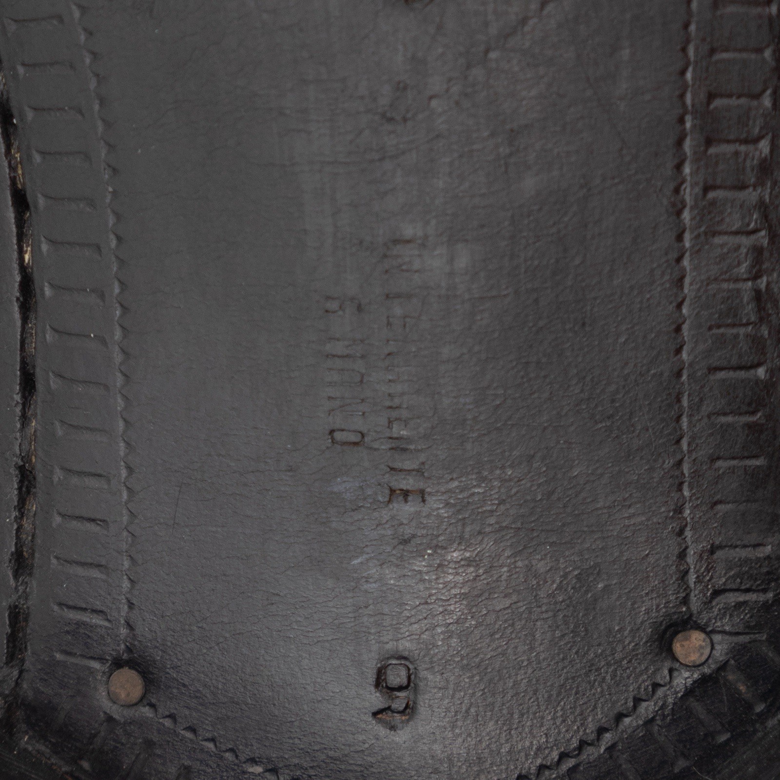 4.8k.$ ZILLI Men’s Blucher Derby Black Exotic Peccary Leather Handmade US 10