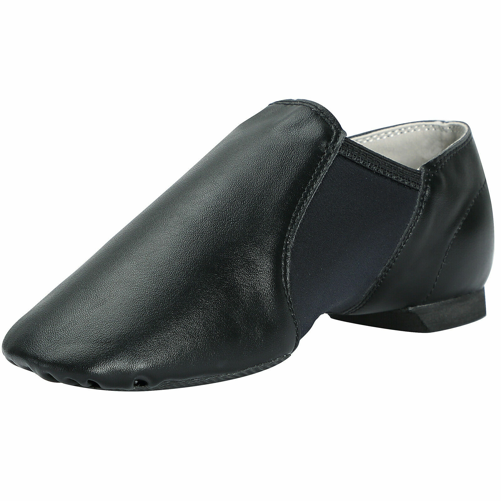 Linodes PU Leather Jazz Shoe Slip On Dance Shoes for Girls Boys Toddler Kid