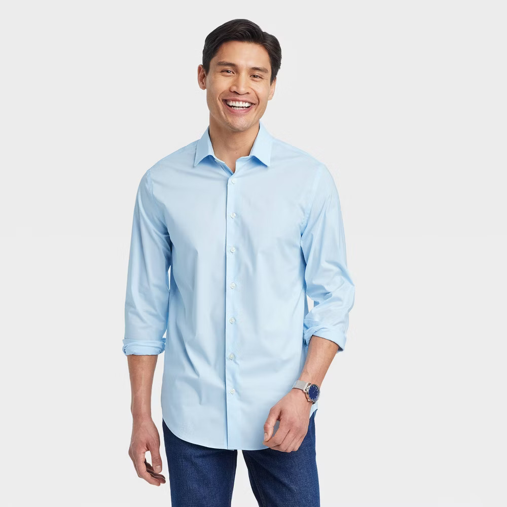 Men’s Performance Dress Long Sleeve Button-Down Shirt – Goodfellow & Co