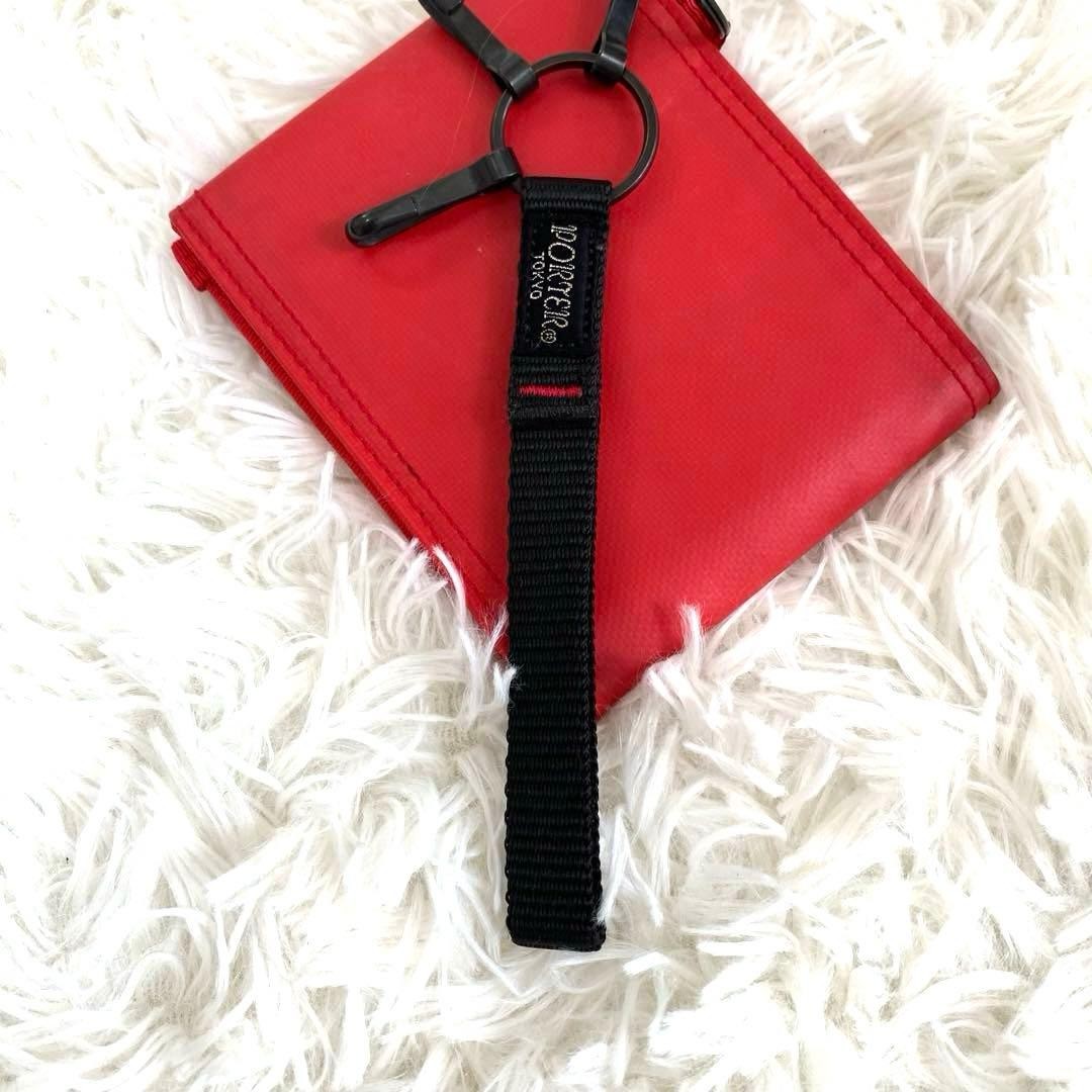 Porter Capsule Bifold Wallet Red Horizontal Used