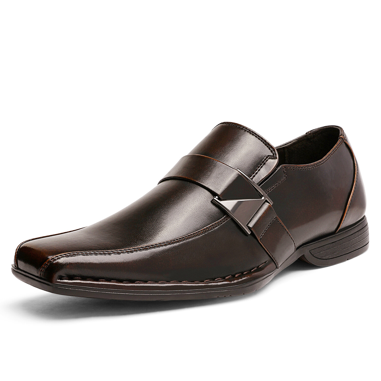 Men’s Oxford Shoes Square Toe Loafers Formal Slip On Dress Shoes