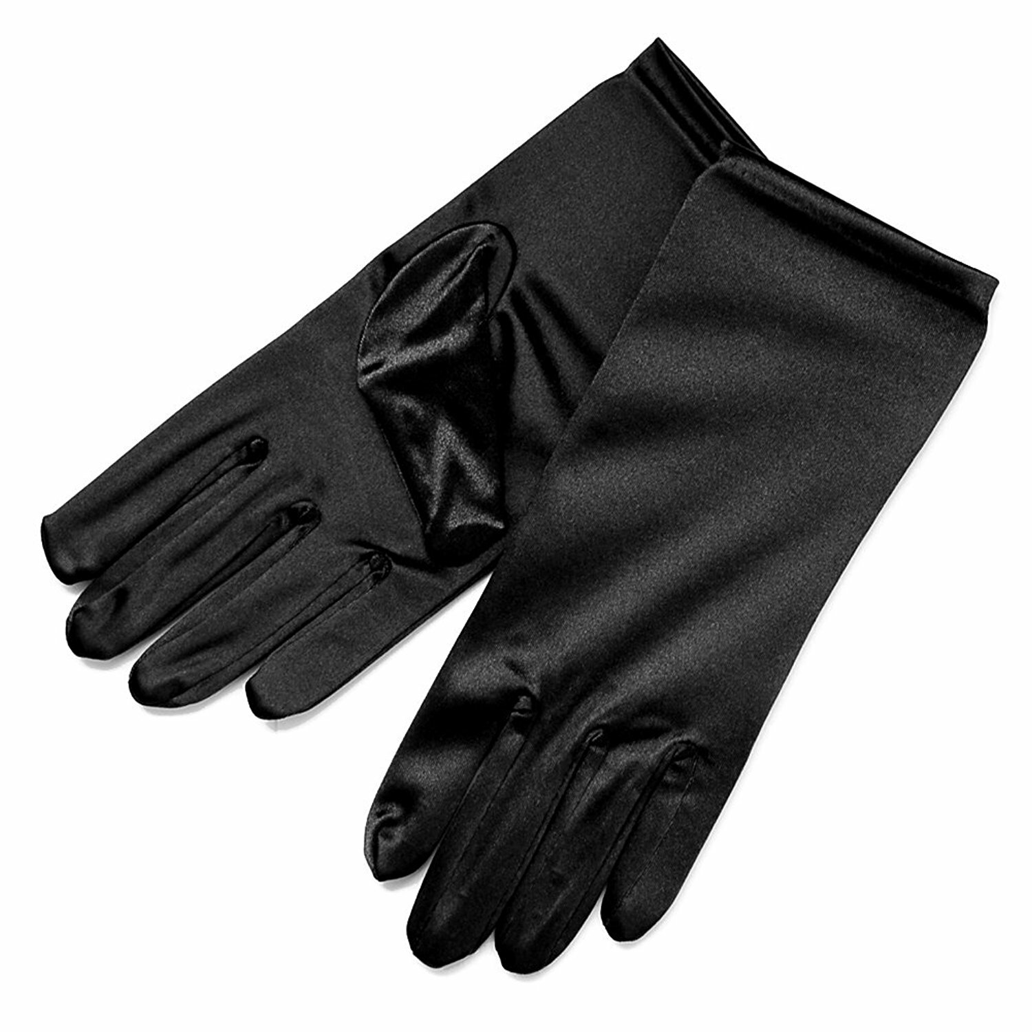 Women’s Short Opera Satin Gloves Wrist Banquet Gloves Valentine’s Day Bridal US