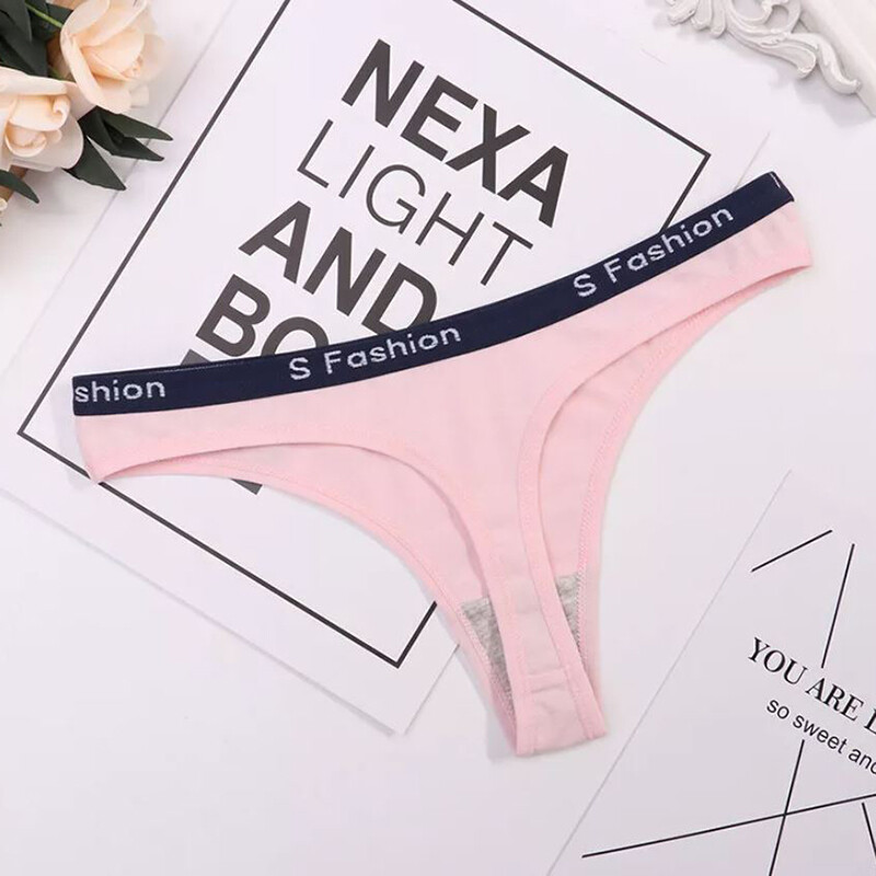 5 Pack Lot Sexy Womens Cotton Panties Thongs G-String Bikini Underwear Brief Set