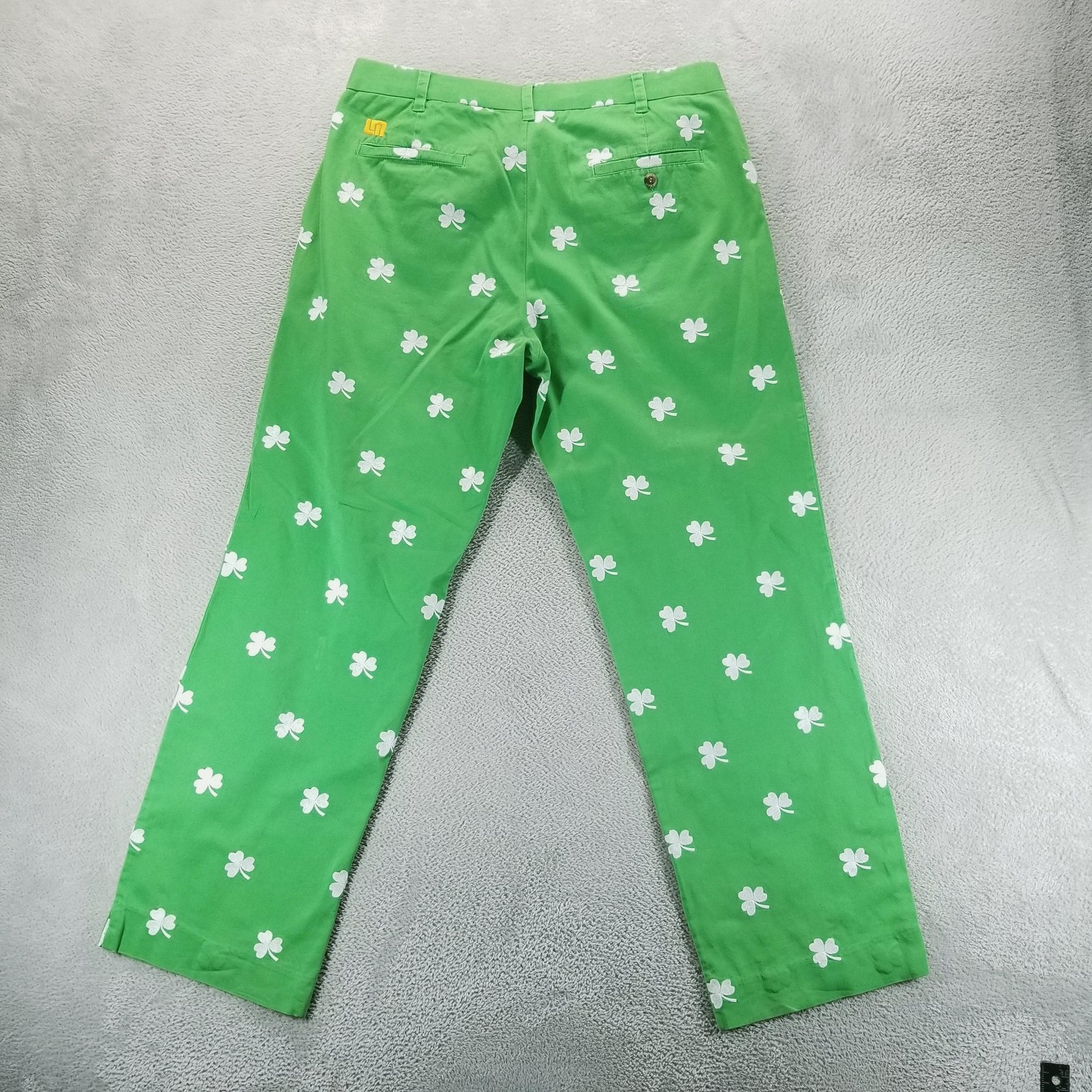 Loudmouth Pants Mens 36×30 Green Shamrock Chino Golf St Patricks Day Irish