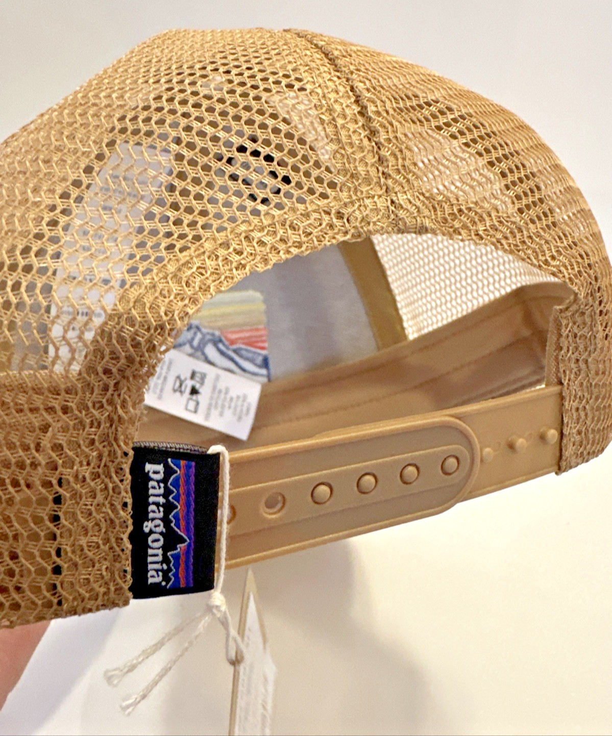 NWT Patagonia Line Logo Ridge LoPro Trucker Hat Grayling Brown NEW Cap Mesh Mens