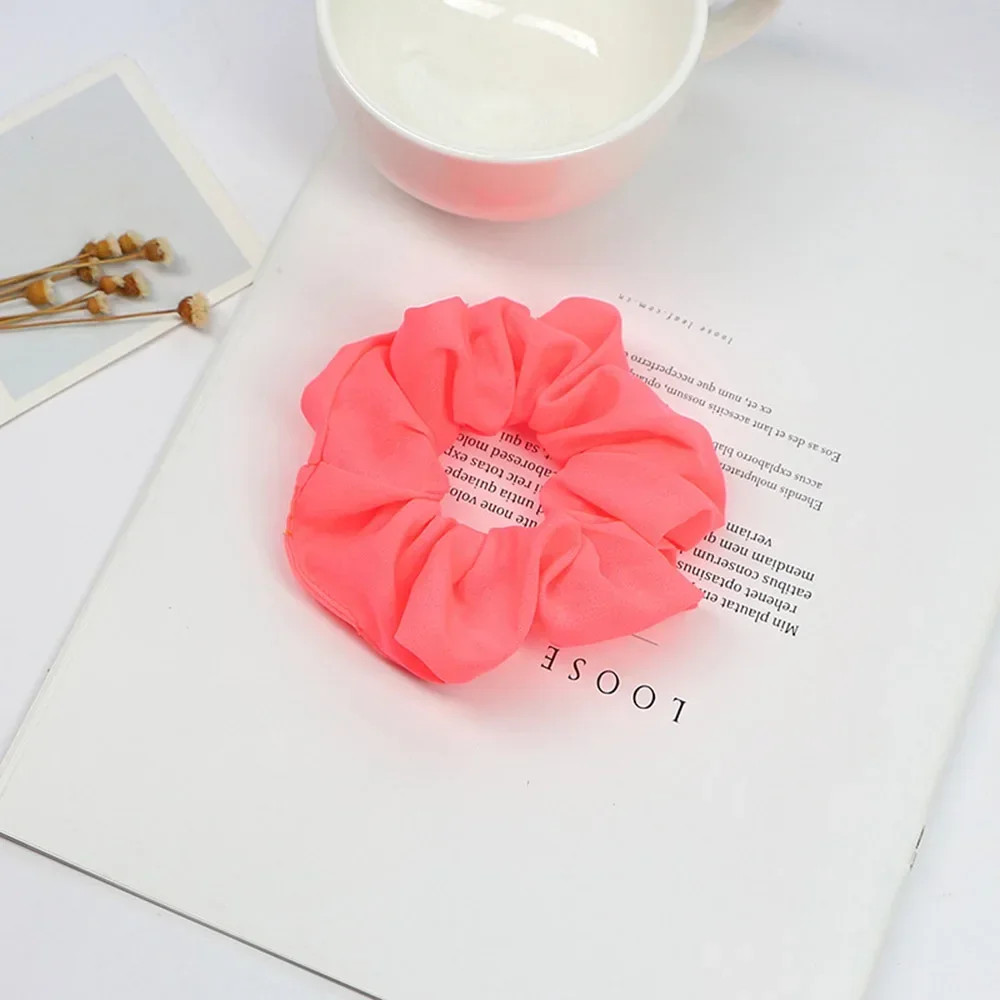 1PCS Hair Accessories Neon Scrunchies Elastic Hair Ties Colorful Ponytail Holder