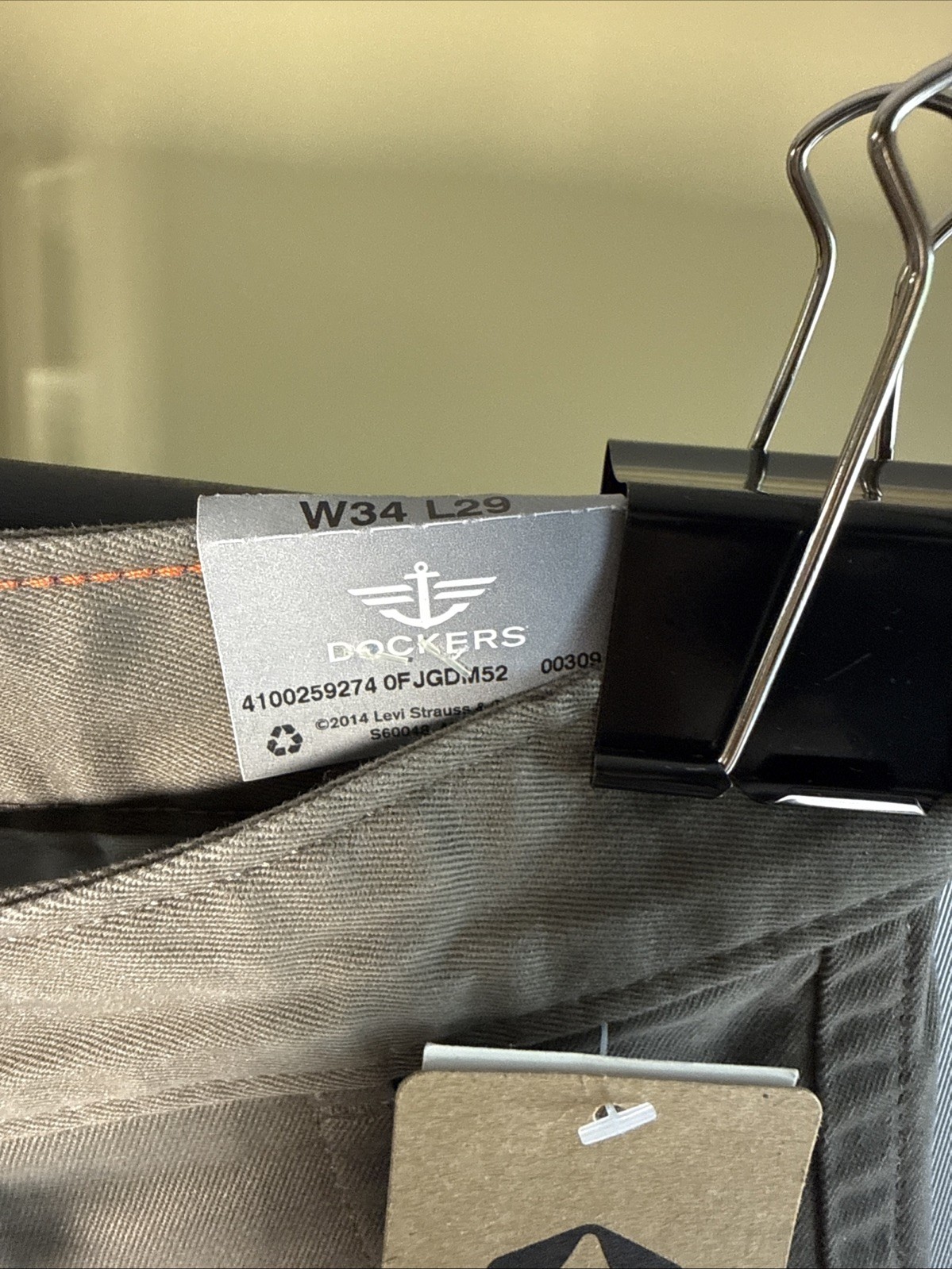Dockers Alpha Collection The Original Khaki Slim Tapered Stretch Pants 34×29