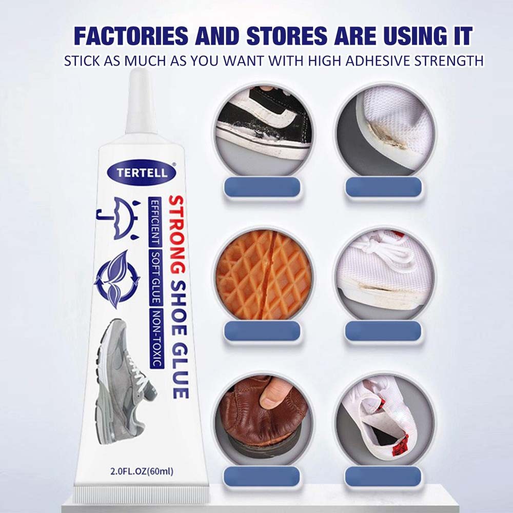 2Pack Strong Shoe Glue Sole Repair Adhesive Waterproof for Sneaker Leather Shoes