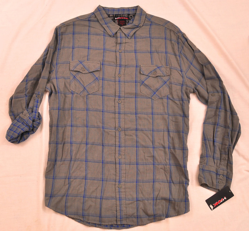 young men’s Tony Hawk gargoyle plid shirt size XXL cotton msrp $38.00