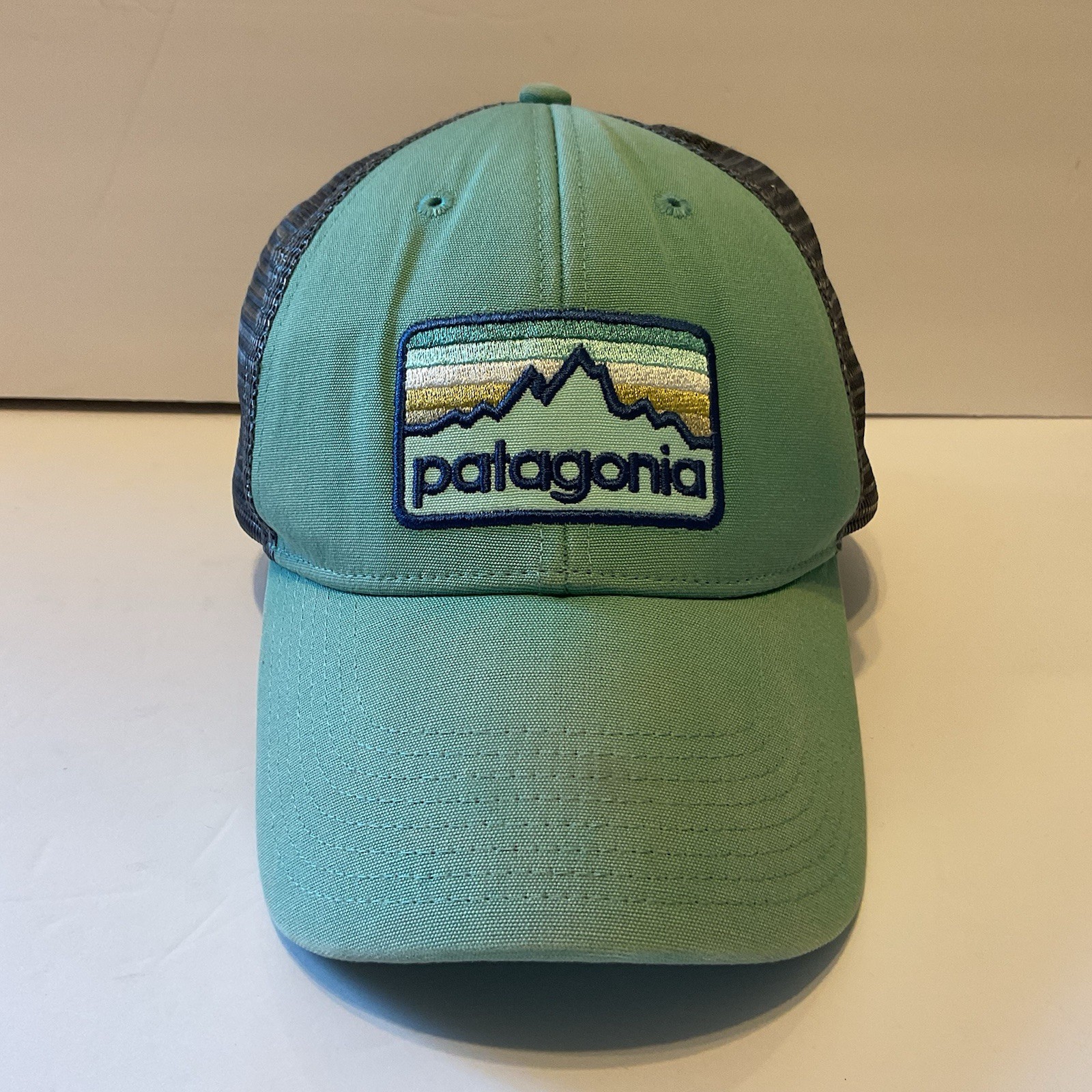 Patagonia Lo Pro Trucker Hat Logo Mesh Cap Green Snapback 100% Organic Cotton