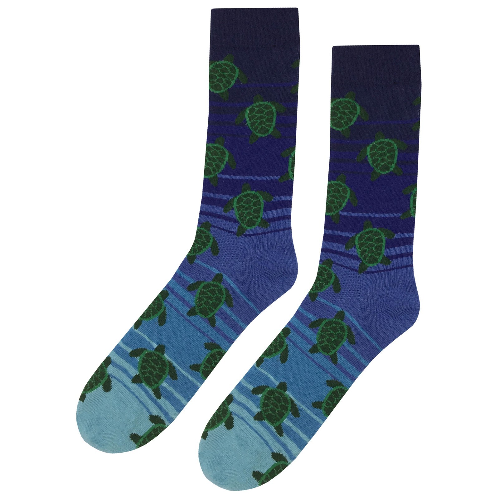 NWT Sea Turtle Dress Socks Novelty Men 8-12 Blue Crazy Fun Sockfly