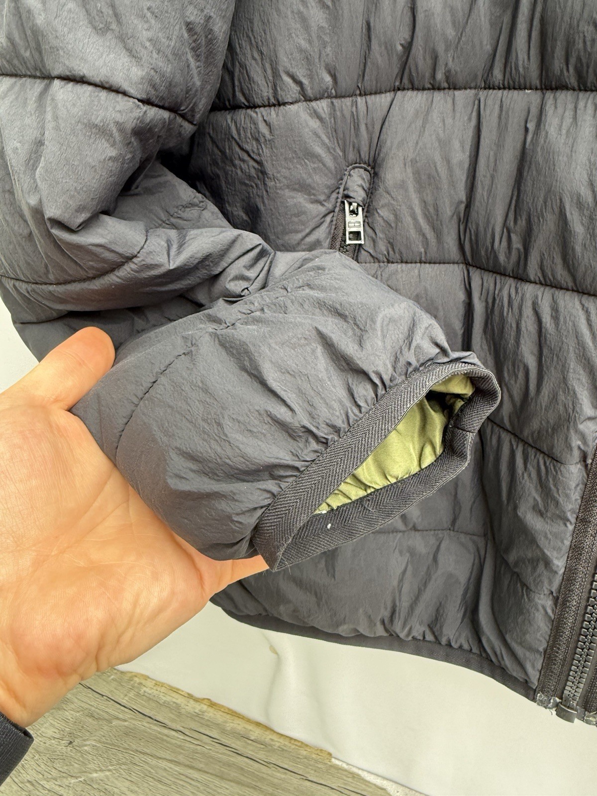 Tommy Jeans Hooded Quilted Puffer Jacket Coat Black Full Zip Lightweight Mens XL