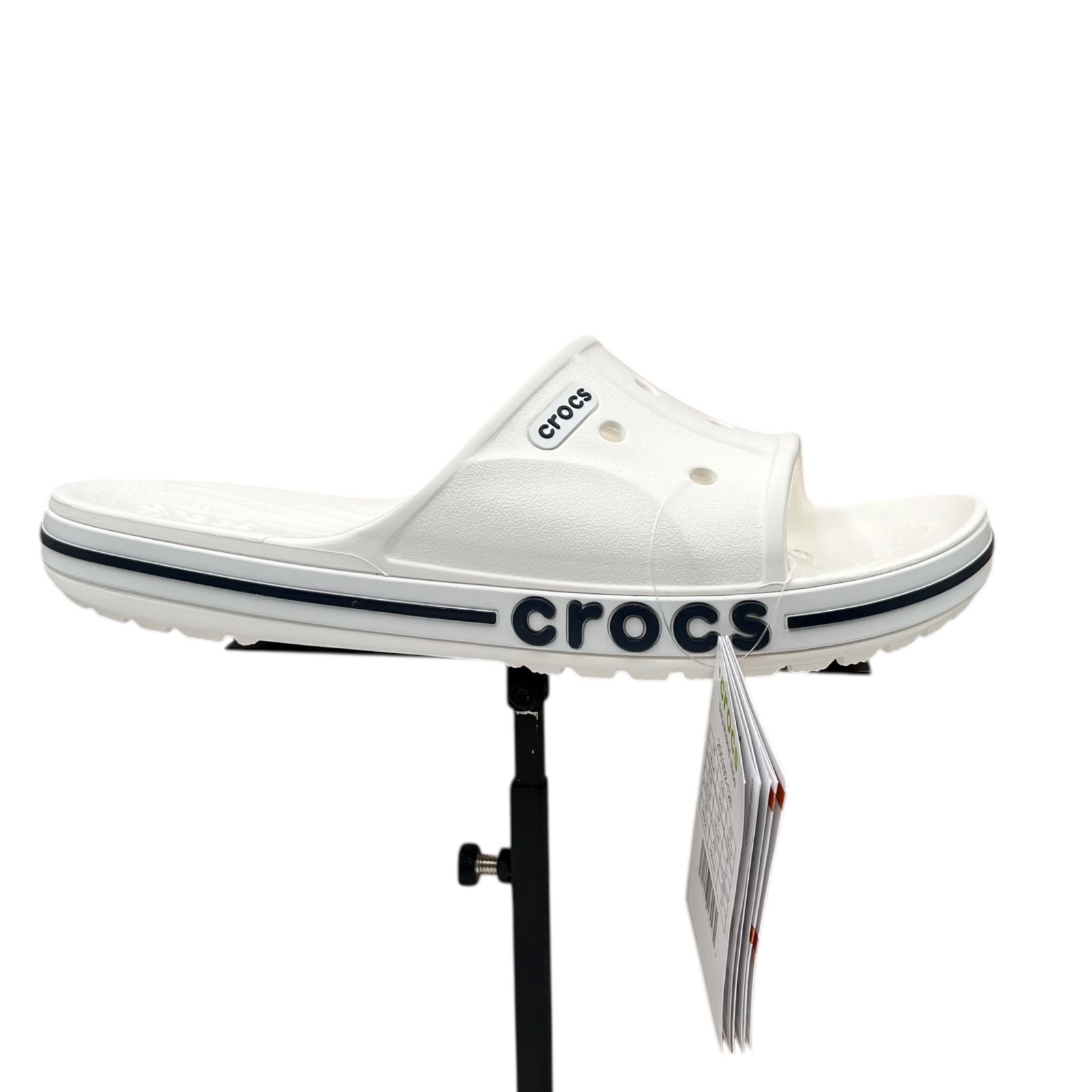 Crocs Bayaband Womens Slide Sandal Size 9 White Navy Water Friendly Lightweight