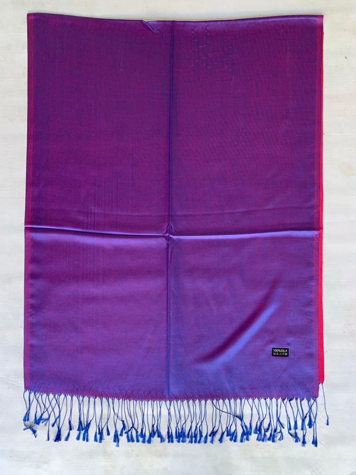 Women’s 100% Silk Solid Long Rectangular Scarf Shawl Wrap Stole Elegant
