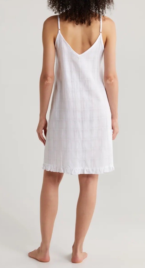 Papinelle Ivy Ruffle Organic Cotton Short Nightgown White NWT Size Small