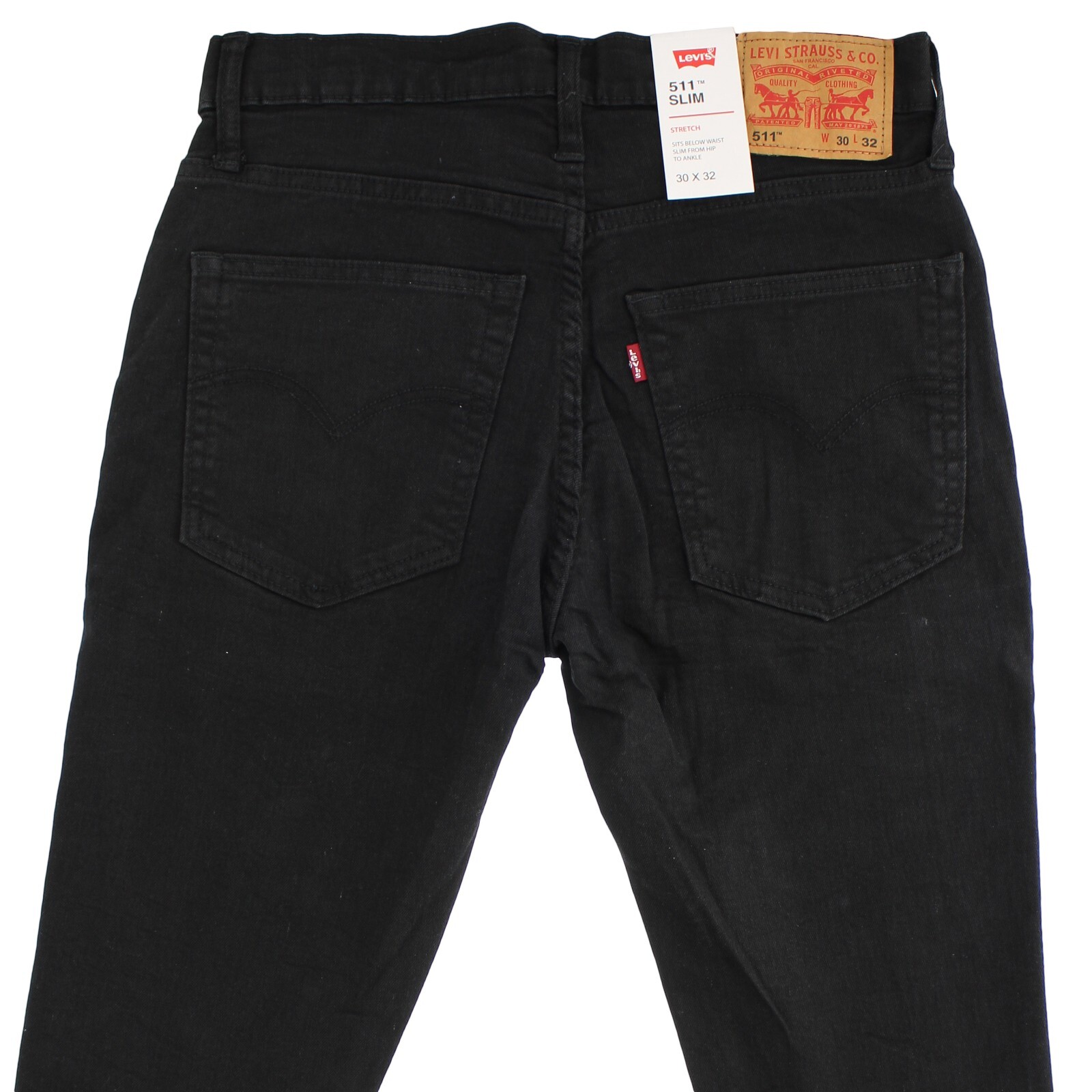 Levi’s Men’s 511 Slim Jeans, Low Rise Flex Stretch Slim Fit Tapered Pants, Black