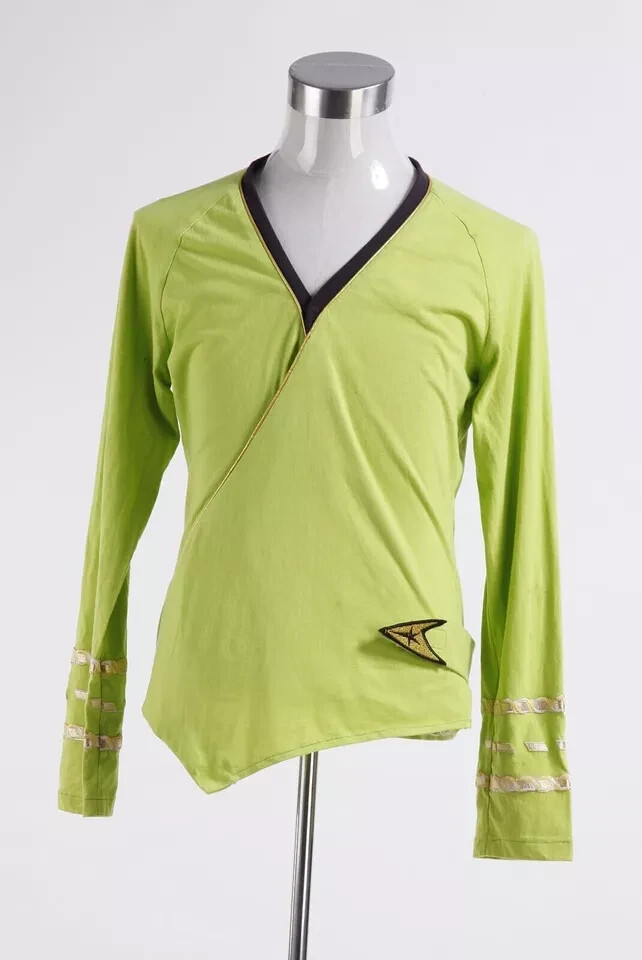 HOT Star Trek TOS Green Wrap Command Cosplay Halloween Carnival Costume Party