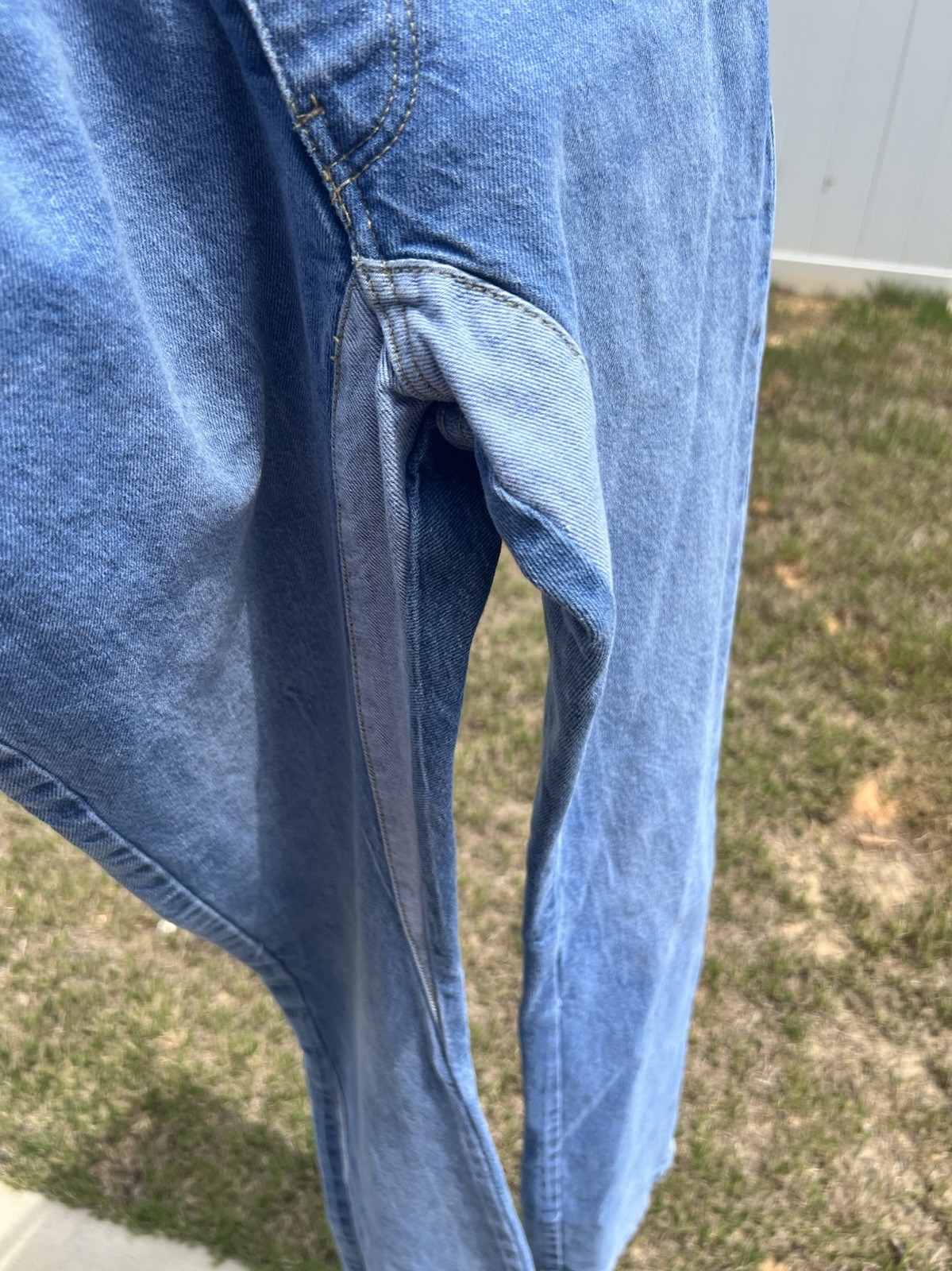 boohooMAN Men’s Blue Denim Flared Slim Fit Jeans Light Wash