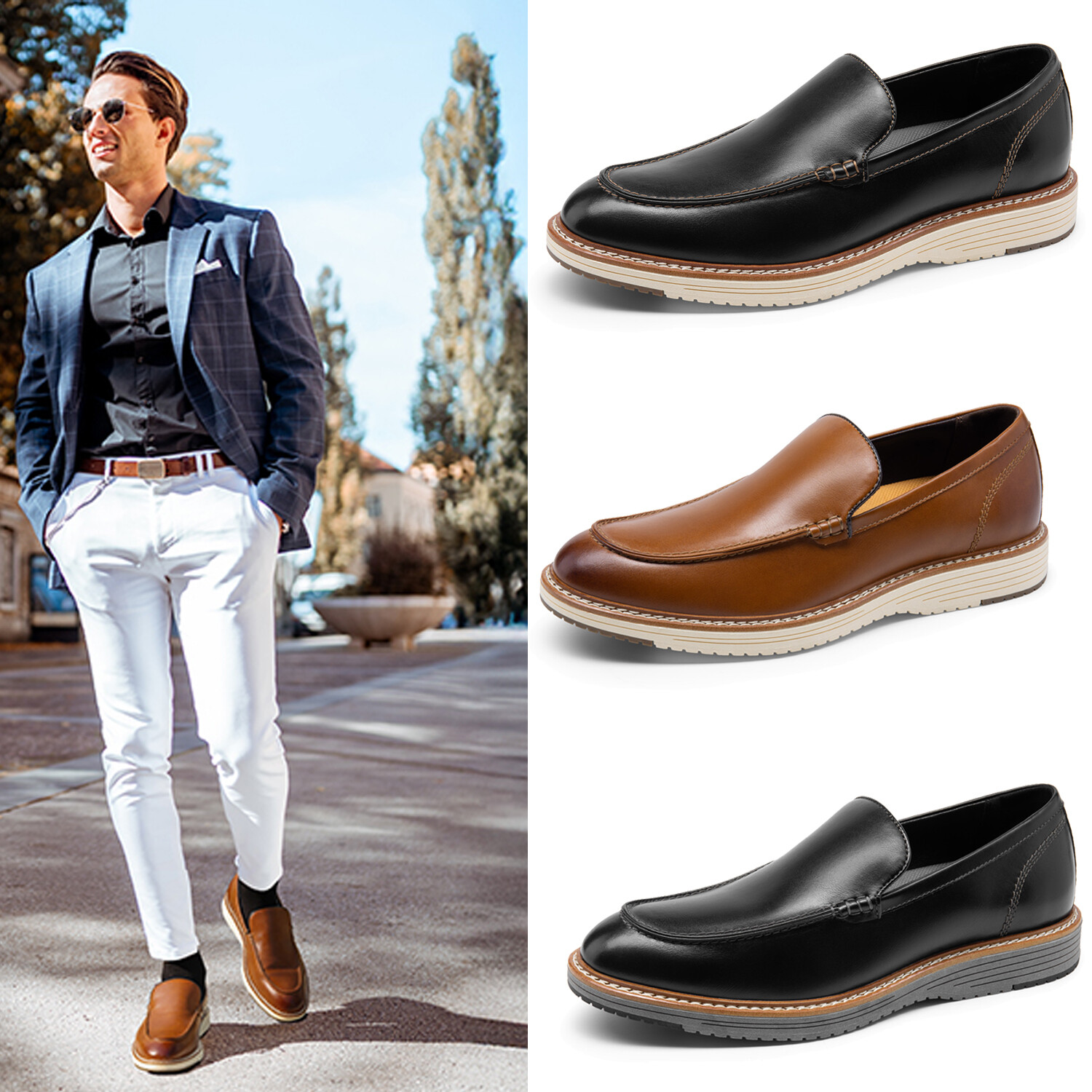 Men’s Dress Slip-on Classic Loafers Formal Business Shoes Size 7-13