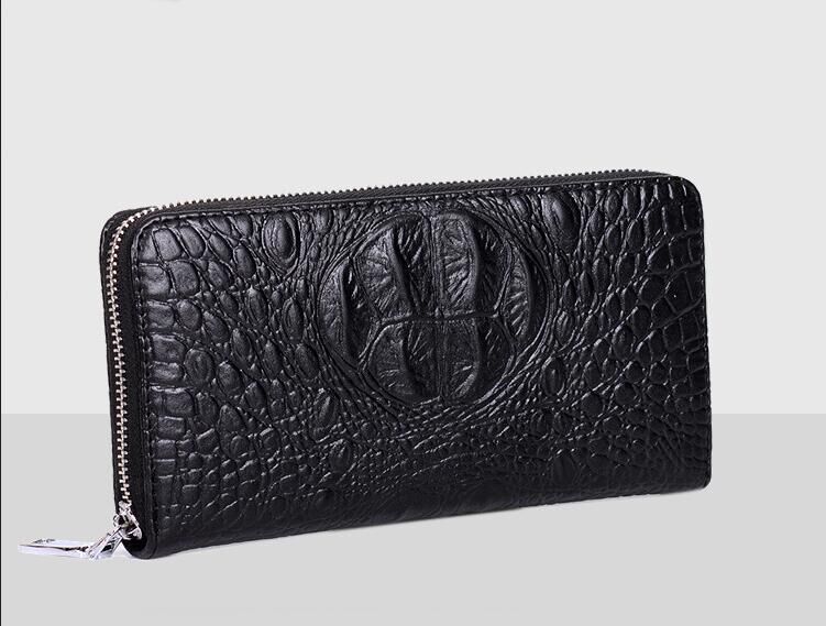 Mens Leather Wallet Zipper Card Holder Long Phone Purse Clutch Handbag Billfold