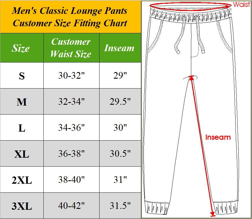 3-Pack New Men’s Classic Modern Fit Lounge Pants (Sizes: S-3XL) Free Shipping