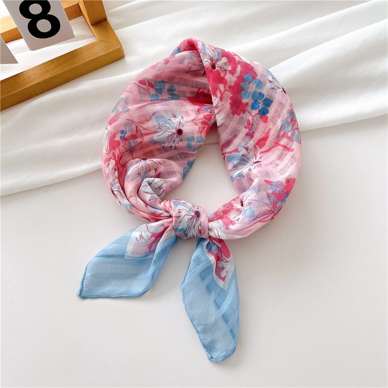 Scarf Hair Band All-Match Silk Scarf 55 Cotton Autumn Women’s Korean-Style