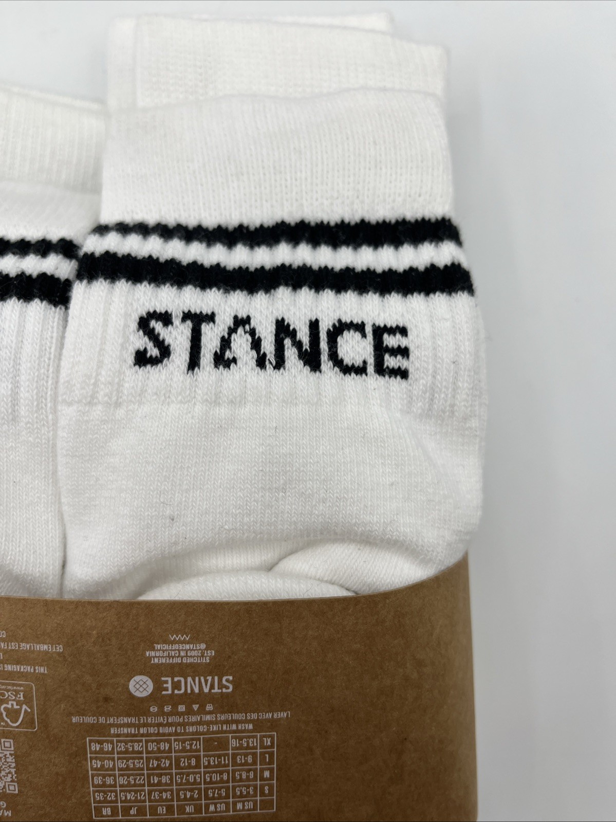 Stance Core 6 Pack LARGE Quarter Height Socks White Men’s Size 9-13 L -NWT – NEW