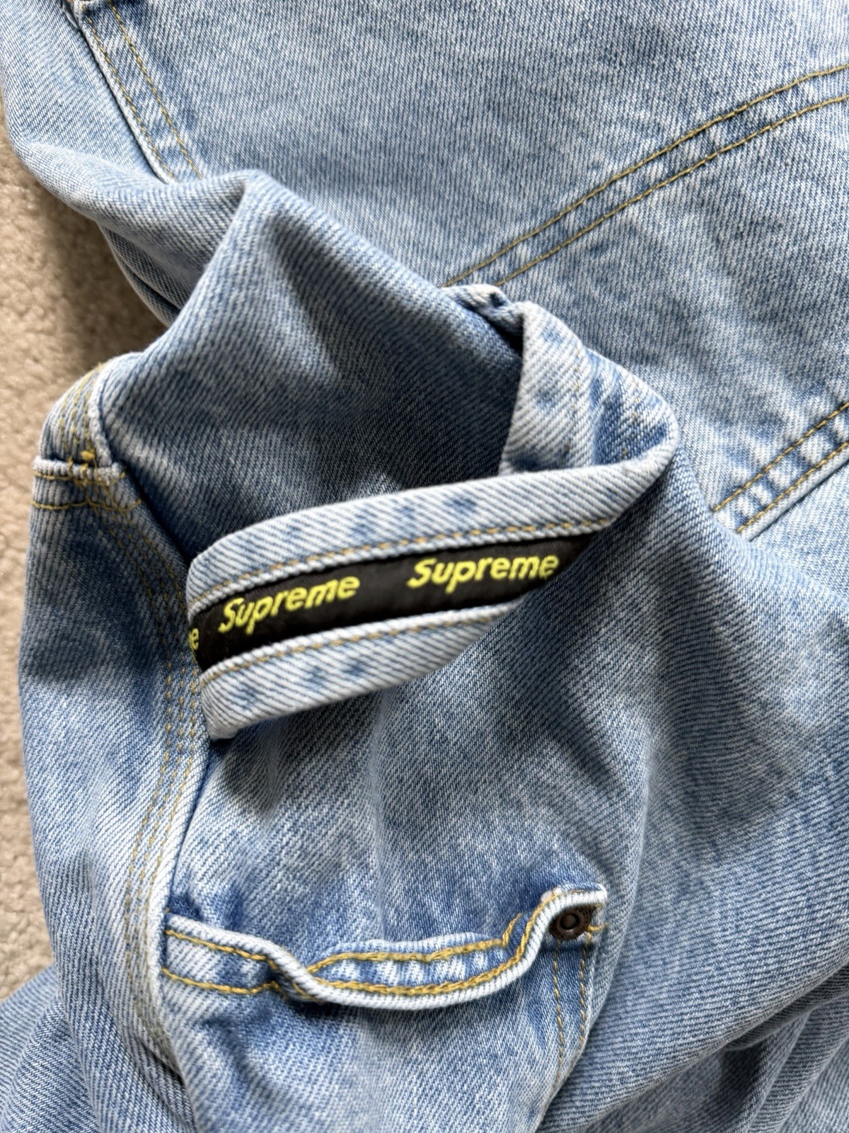 Supreme Double Knee Painter Pant (FW24) Washed Indigo – Size 34