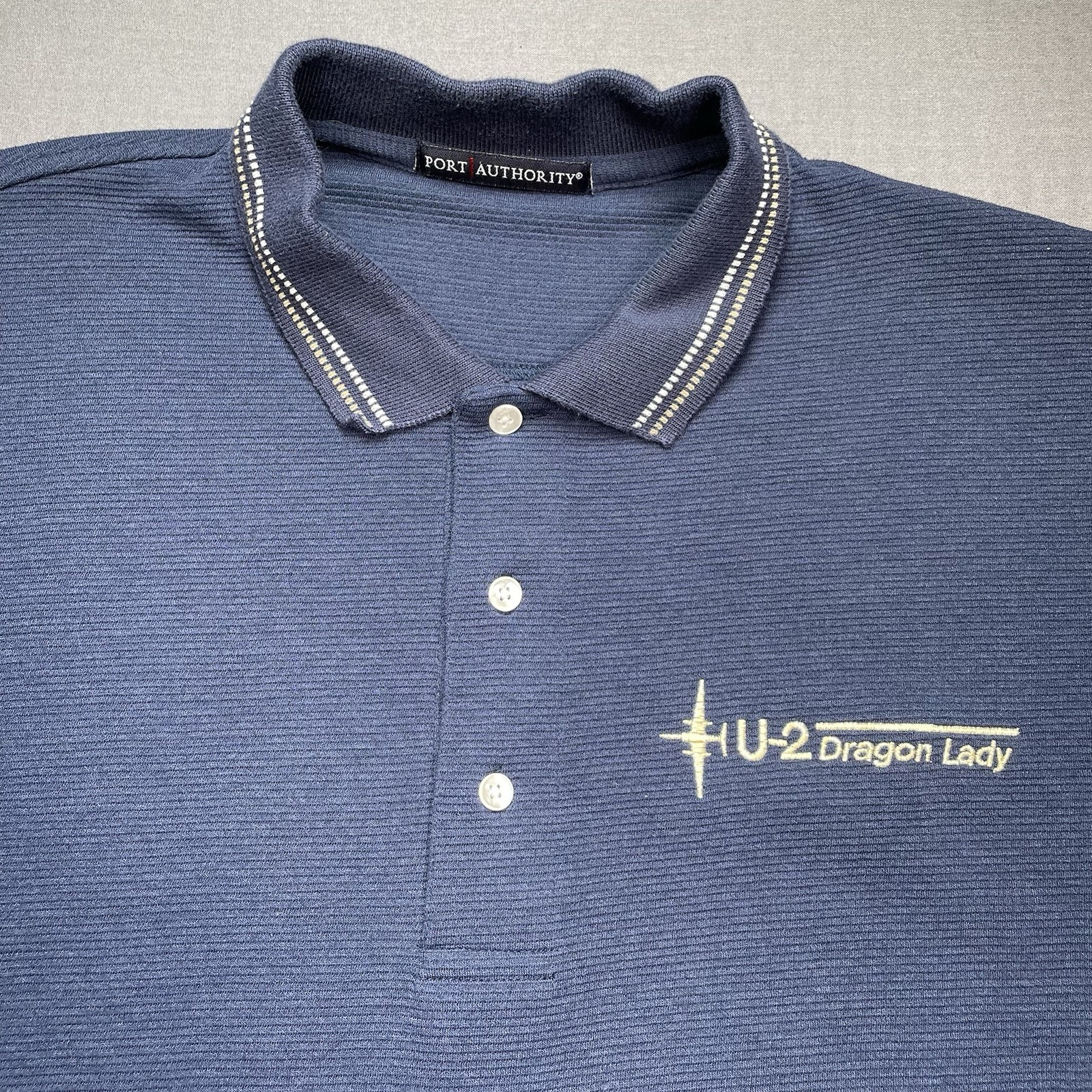 Skunk Works Polo Mens 2XL Lockheed Martin U2 Team Dragon Lady Military Spy plane