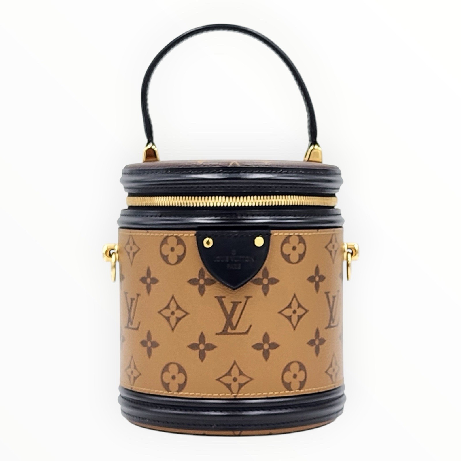 Authentic Louis Vuitton Cannes Reverse Monogram Vanity Bag Gold HW w/ Strap