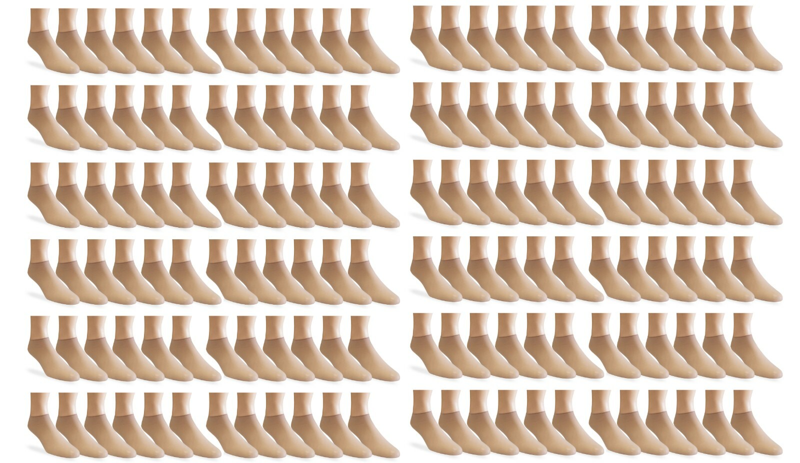 Foot Sox 144 Pack Disposable Socks Ped Try On Footie Nylon Tall XL Womens Mens