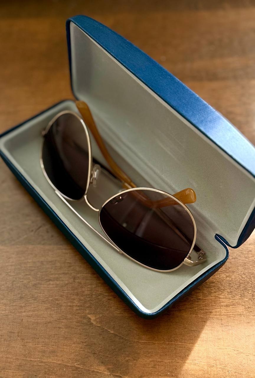 OSCAR DE LA RENTA SUNGLASSES Gold/brown Havana WOMEN’s 56-14 132mm Authentic