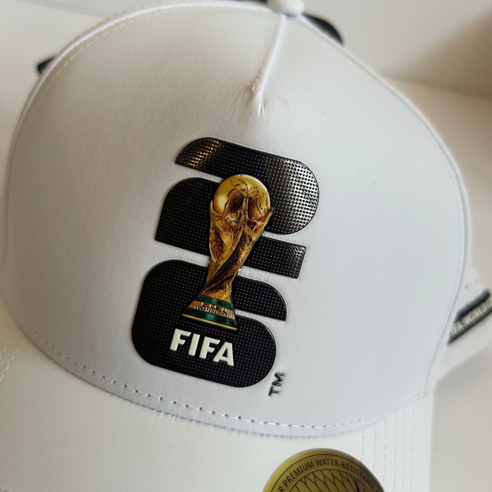 Official FIFA World Cup 26 Hat White Laser Perforated Snapback Cap New With Tags