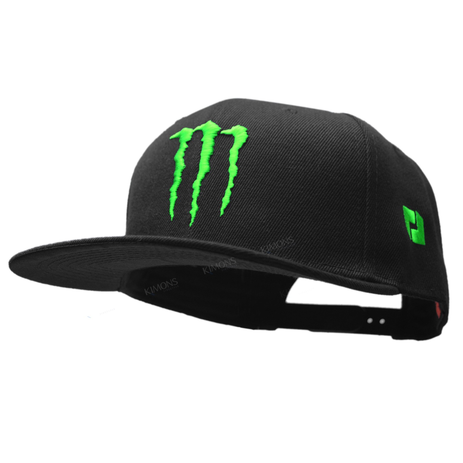 Energy Drink Embroidered Snapback Hat Monster Black Cap **Free Returns** LM / BK