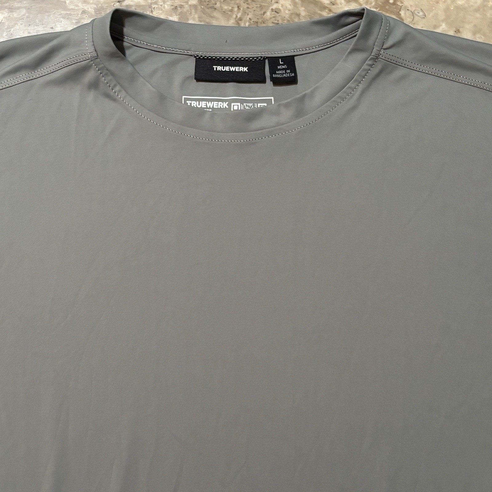 Truewerk B1 Sun Tee Shirt Mens Large Gray Short Sleeve Workwear Performance UPF